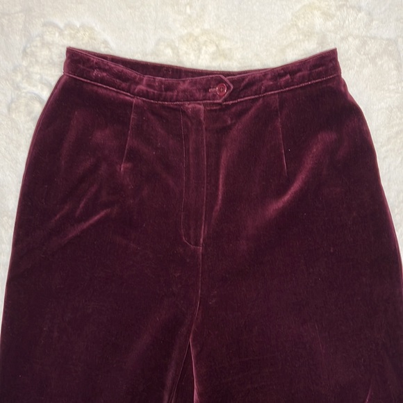 Ralph Lauren Vintage High Waist Crushed Velvet Pants - Picture 2 of 5